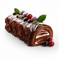 Buche de noel isolated on transparent background png