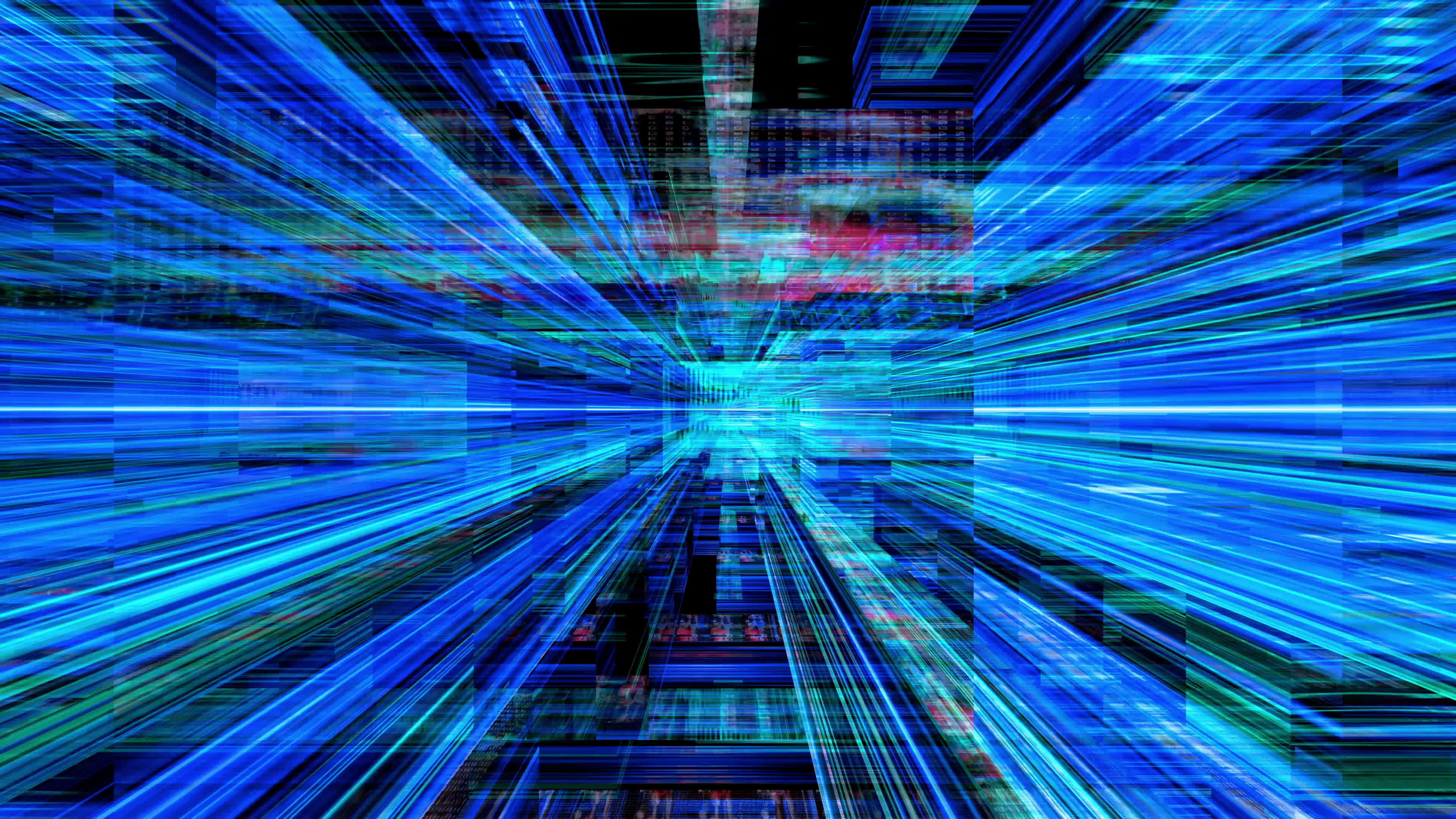 Futuristic streaming digital light effects Loop 26483925 Stock Video