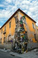 el calles de vila estrella nueva Delaware gaia con el medio Conejo calle Arte. gaia, Portugal. junio 11 2023 foto