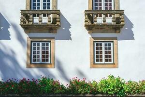 Close up from the facade of the Mateus Palace, Vila Real, Portugal. photo