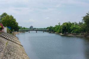 Lampang Wang River , beautiful nature landscape of irrigation water canal in Northern Lampang province in Thailand. photo