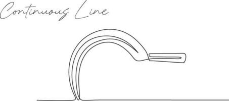 sickle continuous line illustration vector