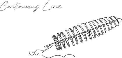 continuo línea bocadillo patata tornado aislado blanco antecedentes vector