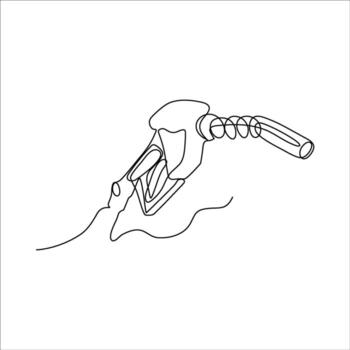continuous line drawing of refueling tool vector