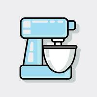 cake batter mixer flat icon logo design vector