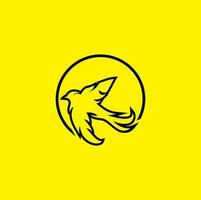 Logo design template, with swallow icon in a circle vector