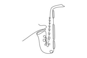continuo línea trompeta vector ilustración