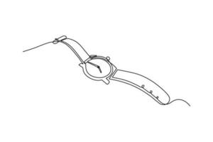 continuous line watch vector illustration