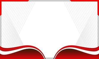 Simple red and white background for presentation vector