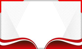 Simple red and white background for presentation vector