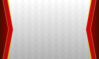 Simple white background with red and gold frame vector