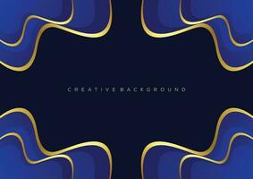abstract blue with luxury line background design vector