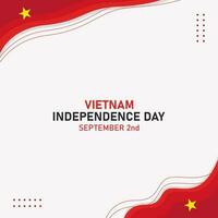 Happy Vietnam Independence Day September 2th Celebration Vector Design Illustration. Template for Poster, Banner, Greeting Card