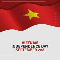 Happy Vietnam Independence Day September 2th Celebration Vector Design Illustration. Template for Poster, Banner, Greeting Card