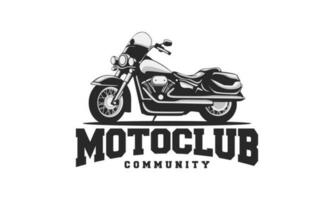 Motorcycle club logo design vector. Motorcycle logo illustration isolated. vector