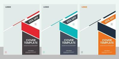 Company abstract business annual publication print template vector