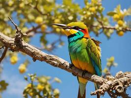 A Colorful bird in forest photo