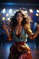 beautiful girl dancing photo