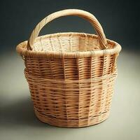 Wicker basket ai generate photo