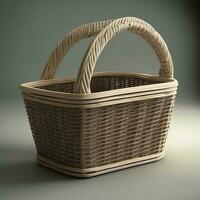 Wicker basket ai generate photo