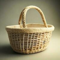 Wicker basket ai generate photo