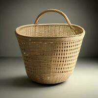 Wicker basket ai generate photo