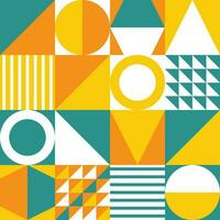 Modern Retro Bauhaus vintage geometric background pattern vector