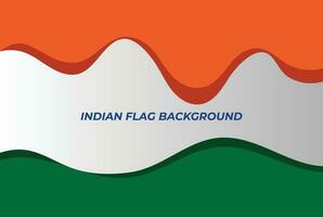 Simple Indian Wave National Flag Color Background Vector