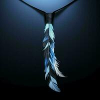 Necktie feathers banner. Generate Ai photo