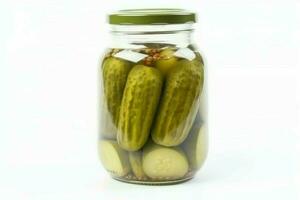 Jar pickles green. Generate Ai photo