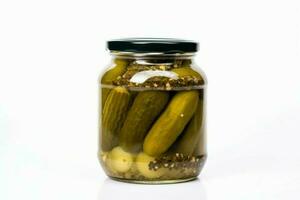 Jar pickles food. Generate Ai photo