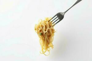 Fork pasta. Generate Ai photo