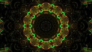 3d Kaleidoskop mandala, abstrakt Hintergrund, schön Kunst bunt Muster, 3d Animation visuell Energie, 3d mandala, Muster Video, nahtlos vj Schleife, bunt Animation Muster Hintergrund 4k Video