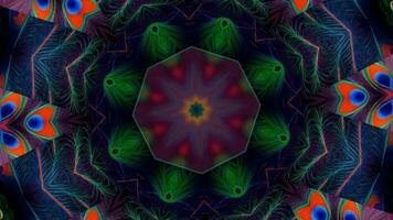 3D kaleidoscope mandala, Abstract background, Beautiful art colorful Pattern, 3D animation visual energy, 3D Mandala, Pattern Video, Seamless VJ loop, Colorful Animation Pattern Background 4K Video