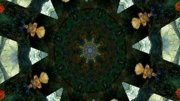 3d Kaleidoskop mandala, abstrakt Hintergrund, schön Kunst bunt Muster, 3d Animation visuell Energie, 3d mandala, Muster Video, nahtlos vj Schleife, bunt Animation Muster Hintergrund 4k Video