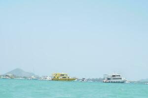 fishing boat on the sea Beach sky photo