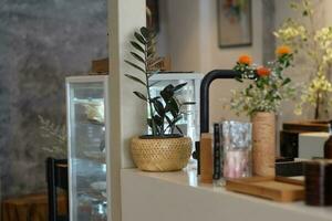 interior of a modern cafe photo