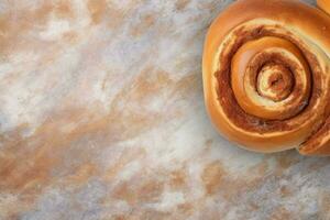 Cinnamon roll bun. Generate Ai photo