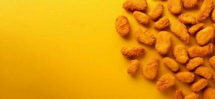 Chicken nuggets banner. Generate Ai photo