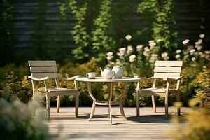 Garden furniture. Generate Ai photo