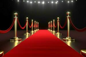 Red carpet. Generate Ai photo