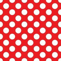 Red polka dot seamless pattern. retro texture. White polka dots on red background. vector