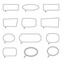 Speech bubble, speech balloon, chat bubble line art vector icon for apps and websites.