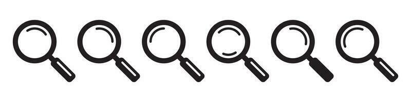 Loupe icon. Magnifying glass icon, magnifier symbol. vector