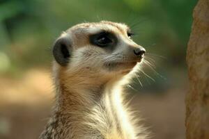 suricata animal retrato. generar ai foto