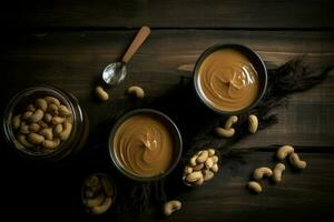 Cups peanut butter. Generate Ai photo