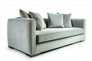 Grey sofa. Generate Ai photo