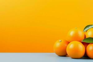 Orange fruit banner. Generate Ai photo