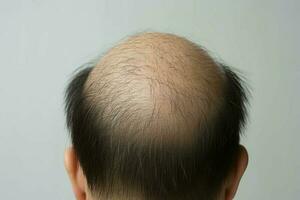 Man hair loss treatment. Generate Ai photo