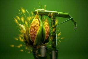 Bio fuel quality corn. Generate Ai photo